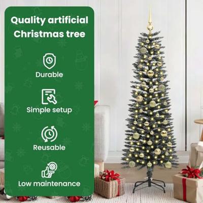 VidaXL Kunstkerstboom met 150 led groen 150 cm pvc en plastic en staal