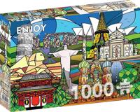 World Landmarks Puzzel 1000 Stukjes - thumbnail