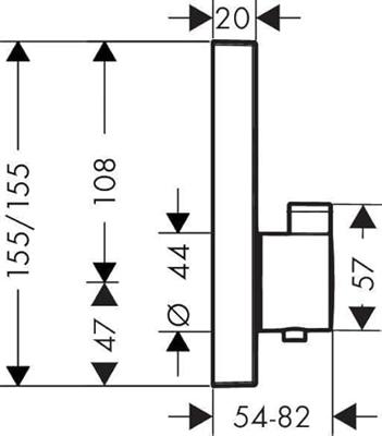 Thermostaat Afbouwdeel ShowerSelect HansGrohe Voor 2 Functies Mat Wit