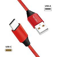LogiLink CU0148 USB-kabel 1 m 2.0 USB A USB C Zwart, Rood - thumbnail
