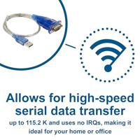 C2G /Kabels naar Go 26886 1ft USB naar DB9 Seriële RS232 Adapter Kabel - thumbnail