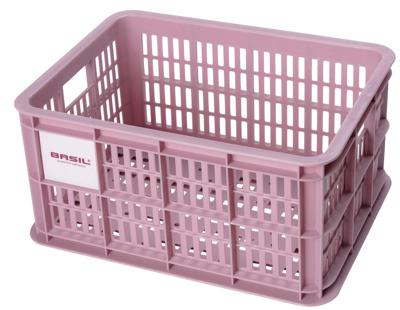 Basil fietskrat s - klein - 17.5 liter - roze