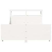 Bedframe zonder matras massief grenenhout wit 140x190 cm - thumbnail