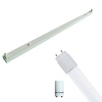 LED TL Armatuur met T8 Buis Incl. Starter - Aigi Dybolo - 120cm Enkel - 16W - Helder/Koud Wit 6400K - Beschermingsgraad IP20 - thumbnail