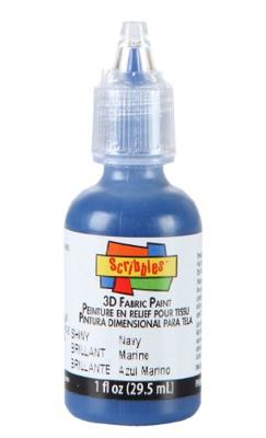 Scribbles • 3d textielverf glanzend 29,5ml marine