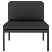 6-delige Loungeset met kussens aluminium antracietkleurig - thumbnail