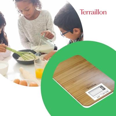 Elektronische keukenweegschaal - TERRAILLON - BAMBOE - Capaciteit 3 Kg - Bamboeblad Elektronische keukenweegschaal - TERRAILLON - BAMBOE - Capaciteit 3 Kg - Bamboeblad
