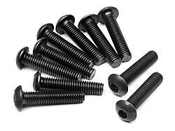 Button head screw m3x14mm (hex socket/10pcs)