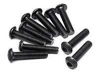 Button head screw m3x14mm (hex socket/10pcs) - thumbnail