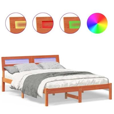 Bedframe Wasbruin 120 x 190 cm Massief grenenhout Bedframe Wasbruin 120 x 190 cm Massief grenenhout