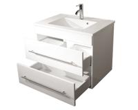 Saniclear Flora wastafelmeubel 75cm hoogglans wit - thumbnail