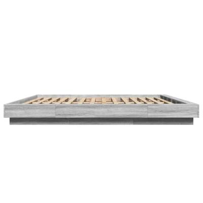 Bedframe bewerkt hout grijs sonoma eikenkleurig 180x200 cm