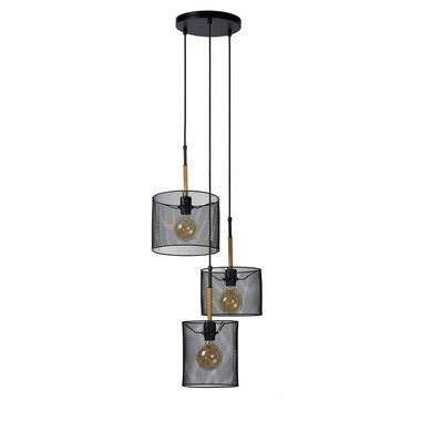 Lucide BASKETT - Hanglamp - 3xE27 - Zwart