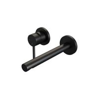 Inbouw Wastafelmengkraan Brauer Black Edition Coldstart Rechte Uitloop Ronde Hendel Links Geborsteld Mat Zwart Met Rozetten Brauer - thumbnail