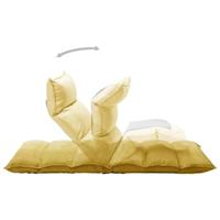 Vloerstoel inklapbaar stof mosterdgeel - thumbnail