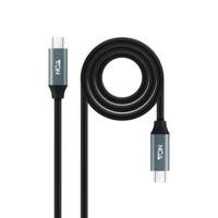 Nanocable 10.01.4300-COMB USB 3.2-kabel Gen2x2, 20 Gbit/s, 5A/100W, 4K/60Hz, USB-C/M-USB-C/M, 1m - thumbnail