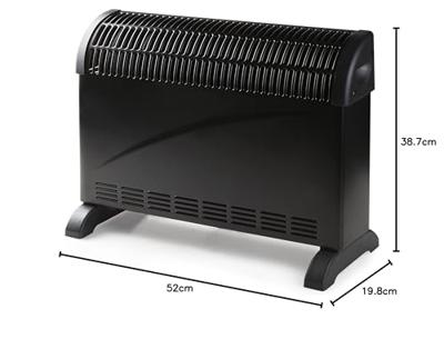 Domo convector verwarming Turbo, zwart