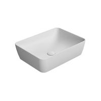 Waskom Sapho Sand Rechthoek 50x38x14 cm Keramiek Mat Wit Sapho - thumbnail