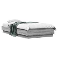 Bedframe met LED-verlichting grijs sonoma eikenkleur 100x200 cm - thumbnail