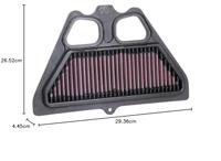 K&N vervangbaar luchtfilter replac. filter ka-9017 - thumbnail