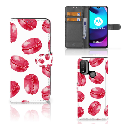 Motorola Moto E20 | E30 | E40 | Book Cover | Pink Macarons