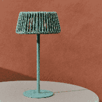 Kave Home Tafellamp 'Aldet' Op zonne-energie, kleur Turquoise - thumbnail