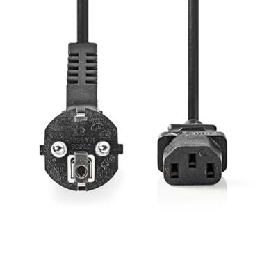 Nedis Stroomkabel | Type F (CEE 7/7) Male | IEC-320-C13 | Recht | Recht | Vernikkeld | 3.00 m | Rond | PVC | Zwart | Doos - CEGB10000BK30 Nedis Stroomkabel | Type F (CEE 7/7) Male | IEC-320-C13 | Recht | Recht | Vernikkeld | 3.00 m | Rond | PVC | Zwart | Doos - CEGB10000BK30