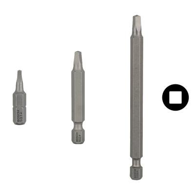 Bosch Accessories Vierkant-bit 1 Extra hard C 6.3 3 stuk(s) Bosch Accessories Vierkant-bit 1 Extra hard C 6.3 3 stuk(s)