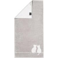 Cawö Cawö Cute Cats 6263 Handdoek 50x100 platin/wit - thumbnail