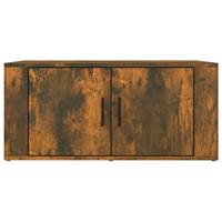 Salontafel 80x50x36 cm bewerkt hout gerookt eikenkleurig - thumbnail