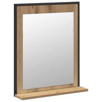 Badkamermeubelset Wandgemonteerd 2 pcs Bruin Bewerkt hout - thumbnail