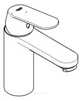 GROHE Eurosmart Cosmopolitan wastafelkraan - met medium uitloop - waterbesparend - chroom 2339800e - thumbnail