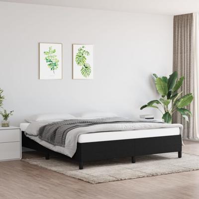 Bedframe zonder matras stof zwart 180x200 cm