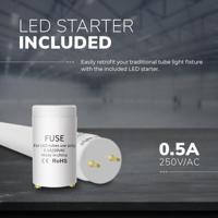 LED TL Buis 120cm - T8 G13 Fitting - 18 Watt 1980 lumen (110lm/W) - 4000K neutraal wit - Flikkervrij - Vervangt 36 Watt (36/840) - Incl. Starter - thumbnail
