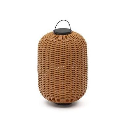 Kave Home Tafellamp 'Saranella' Rotan, 55 cm hoog, kleur Bruin