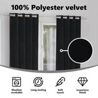 VidaXL Verduisterende gordijnen 2 pcs zwart 140 x 175 cm fluweel - thumbnail