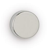 MAUL neodymium schijfmagneet, ft 12 x 5 mm, trekkracht 4 kg, zilver, blister van 4 stuks - thumbnail