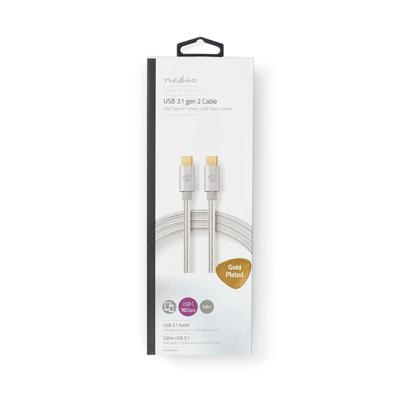 Nedis CCTB64750AL10 Usb 3.1-kabel (gen2) Type-c Male - Type-c Male 1,0 M Aluminium - thumbnail