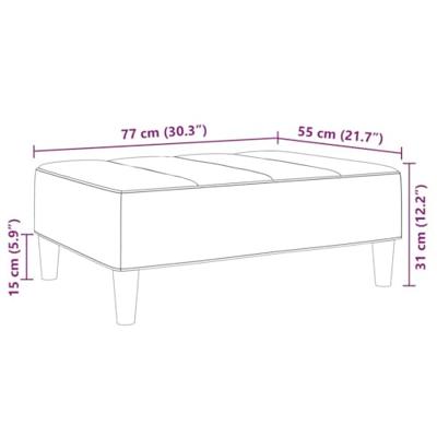 Voetenbank 77x55x31 cm fluweel geel