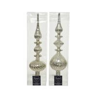 Piek antique glas zilver h35cm - thumbnail