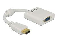Delock 65346 HDMI / VGA Adapter [1x HDMI-stekker - 1x VGA-bus] Wit Met Ferrietkern 12 cm - thumbnail