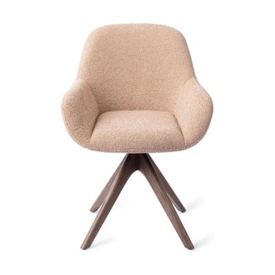 Jesper Home Kushi eetkamerstoel Flax Relax revolve oak walnut
