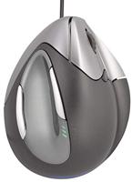 Evoluent Vertical Mouse 4 VM4R Ergonomische muis USB Optisch Zwart, Zilver 6 Toetsen 2800 dpi Ergonomisch - thumbnail