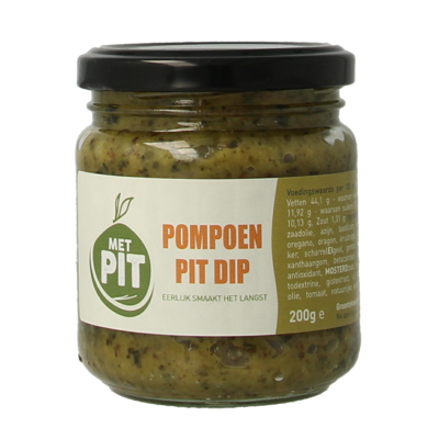 Met PIT Pompoenpit dip 200 Gram Met PIT Pompoenpit dip 200 Gram
