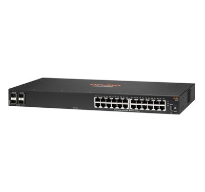 HPE Aruba 6000 24G 4SFP Switch Europe, R8N88A#ABB, zwart