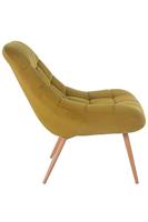 Artistiq Fauteuil 'Jurre' Velvet, kleur Geel - thumbnail