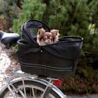 TRIXIE FIETSMAND ACHTEROP ZWART MET KUSSEN EN KAP 29X42X48 CM - thumbnail