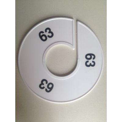 Maatring 11 cm wit/zwart 63