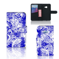 Telefoonhoesje met Naam Samsung Galaxy Xcover 4 | Xcover 4s Angel Skull Blauw - thumbnail