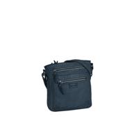 Justified Bags Justified Bags® Carmen - Leren Schoudertas - Crossbody Tas - Top Zip - Leer - Navy Blauw - thumbnail